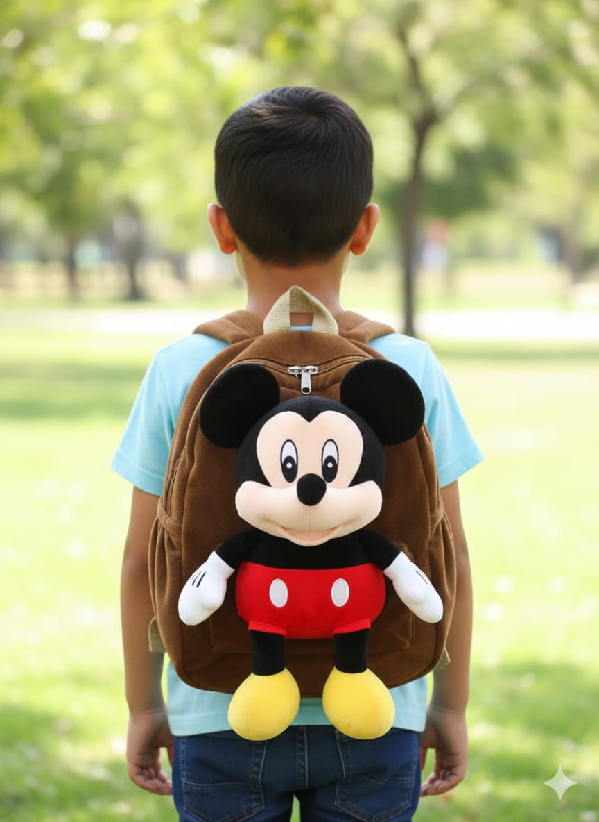Cute Plush Kids School Backpack (Age 2–10 Years) – Soft & Lightweight